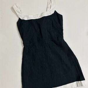 Abercrombie & Fitch Black and Cream Mini Dress